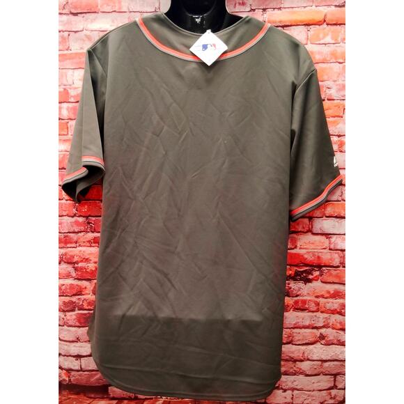 Majestic Jersey Men's XL Gray MLB Baseball Sports Short Sleeve Button Front - Picture 2 of 7